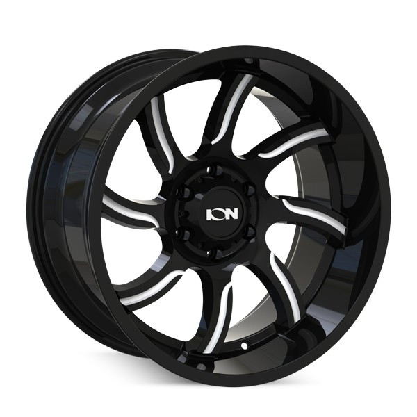 ION Alloy Wheels 151 Gloss Black Milled 20x9 0mm Offset 5x127 (5x5) | Fits Jeep Wrangler 07-Present and Jeep Gladiator