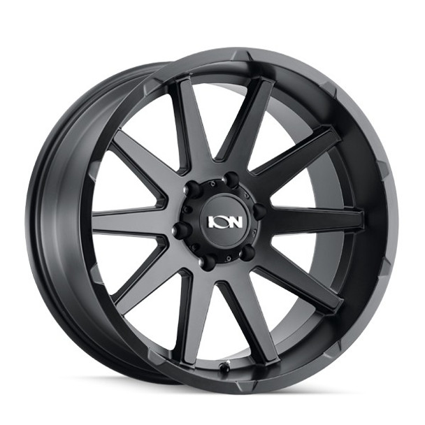 ION Alloy Wheels 143 Matte Black 20x9 0mm Offset 5x127 (5x5) | Fits Jeep Wrangler 07-Present and Jeep Gladiator