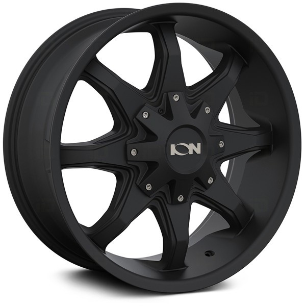 ION Alloy Wheels 181 Satin Black 17x9 18mm Offset 5x127 (5x5),5x139.7 (5x5.5) | Fits Jeep Wrangler 07-Present and Jeep Gladiator