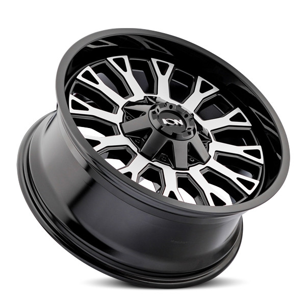 ION Alloy Wheels 152 Gloss Black Machined 20x9 0mm Offset 5x127 (5x5),5x139.7 (5x5.5) | Fits Jeep Wrangler 07-Present and Jeep Gladiator