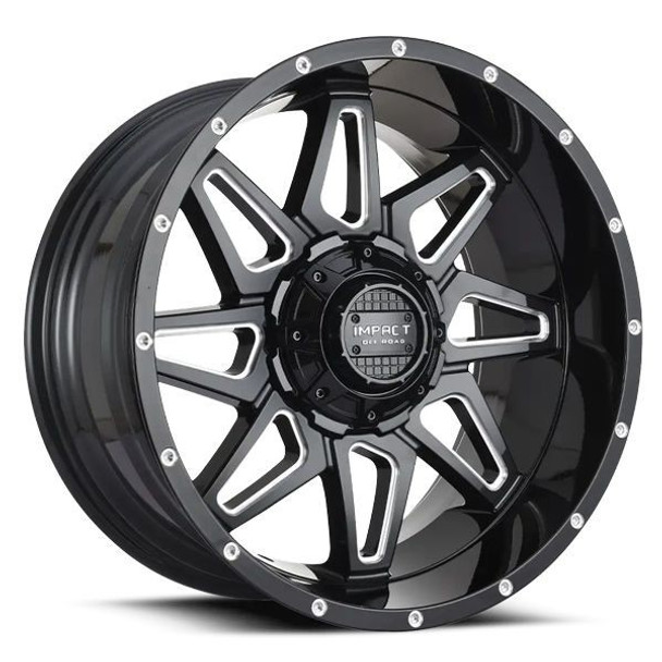 Impact Offroad Wheels 807 Gloss Black Milled 20x10 -12mm Offset 5x127 (5x5),5x139.7 (5x5.5) | Fits Jeep Wrangler 07-Present and Jeep Gladiator Impact Offroad Wheels 807 Gloss Black Milled 20x10 -12mm Offset 5x127 (5x5),5x139.7 (5x5.5) | Fits Jeep Wrangler 07-Present and Jeep Gladiator