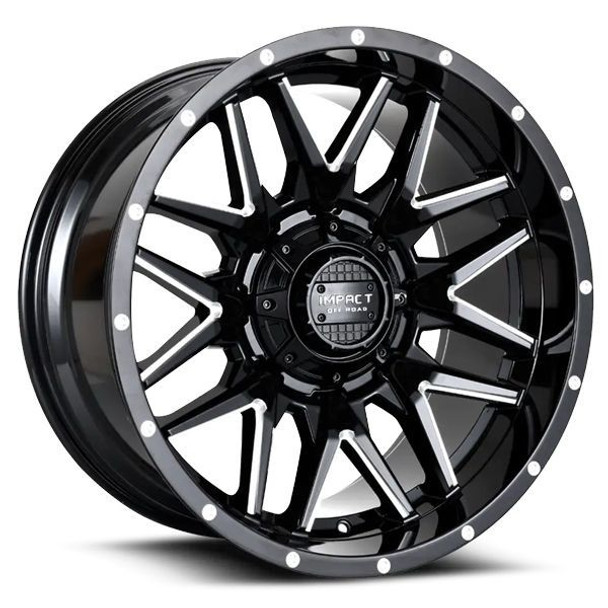 Impact Offroad Wheels 819 Gloss Black Milled 18x9 -12mm Offset 5x139.7 (5x5.5),5x127 (5x5) | Fits Jeep Wrangler 07-Present and Jeep Gladiator Impact Offroad Wheels 819 Gloss Black Milled 18x9 -12mm Offset 5x139.7 (5x5.5),5x127 (5x5) | Fits Jeep Wrangler 07-Present and Jeep Gladiator