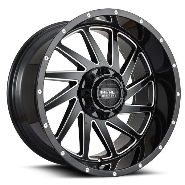 Impact Offroad Wheels 811 Gloss Black Milled 17x9 0mm Offset 5x114.3 (5x4.5),5x127 (5x5)