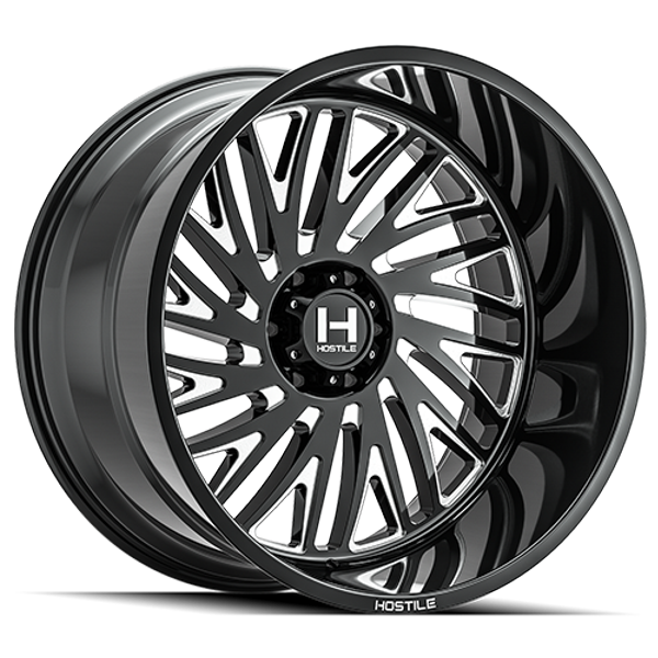 Hostile Wheels Syclone H131 Blade Cut 22x10 -25mm Offset 5x127 (5x5) | Fits Jeep Wrangler 07-Present and Jeep Gladiator