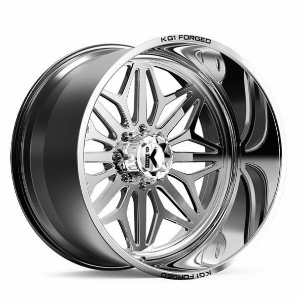 KG1 Forged Wheels Snow KF014 Polished 26x14 -76mm Offset 5x127 (5x5) | Fits Jeep Wrangler 07-Present and Jeep Gladiator KG1 Forged Wheels Snow KF014 Polished 26x14 -76mm Offset 5x127 (5x5) | Fits Jeep Wrangler 07-Present and Jeep Gladiator