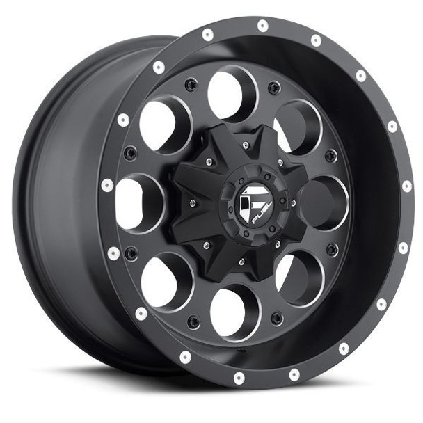 Fuel Offroad Wheels Revolver D525 Matte Black Milled 16x8 1mm Offset 5x114.3 (5x4.5),5x127 (5x5)