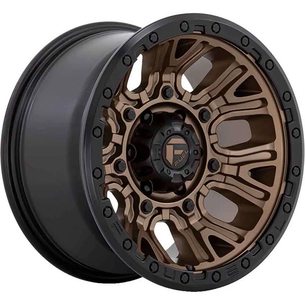 Fuel Offroad Wheels Traction D826 Matte Bronze With Black Ring 17x9 1mm Offset 5x127 (5x5) | Fits Jeep Wrangler 07-Present and Jeep Gladiator
