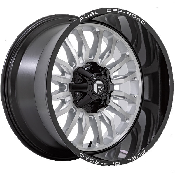Fuel Offroad Wheels ARC D797 Silver Brushed Face W/ Milled Black Lip 20x9 1mm Offset 5x139.7 (5x5.5),5x150