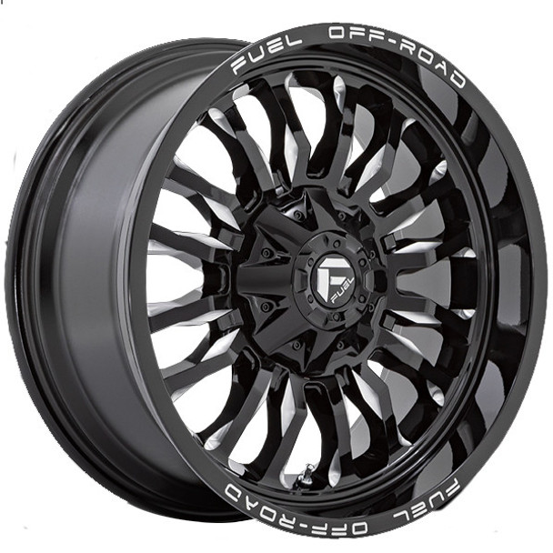 Fuel Offroad Wheels ARC D795 Gloss Black Milled 22x12 -44mm Offset 5x114.3 (5x4.5),5x127 (5x5) Fuel Offroad Wheels ARC D795 Gloss Black Milled 22x12 -44mm Offset 5x114.3 (5x4.5),5x127 (5x5)