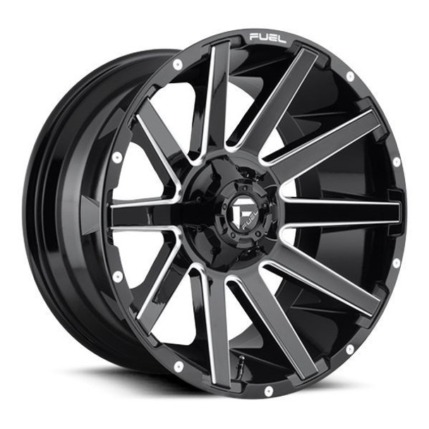 Fuel Offroad Wheels Contra D615 Gloss Black Milled 22x10 -18mm Offset 8x170 Fuel Offroad Wheels Contra D615 Gloss Black Milled 22x10 -18mm Offset 8x170