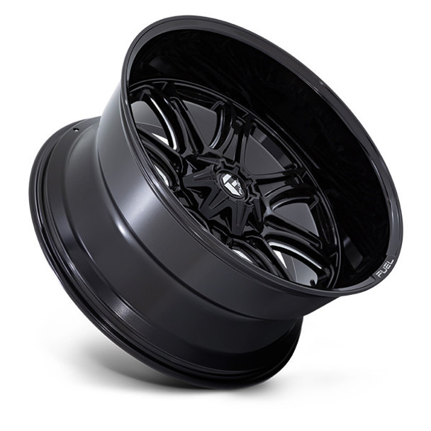 Fuel Offroad Wheels Darkstar FC853 Gloss Black Milled 22x10 -18mm Offset 5x127 (5x5),5x139.7 (5x5.5) | Fits Jeep Wrangler 07-Present and Jeep Gladiator