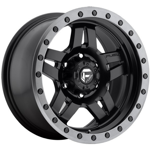 Fuel Offroad Wheels Anza D557 Matte Black w/Anthracite Ring 18x8 27mm Offset 6x120
