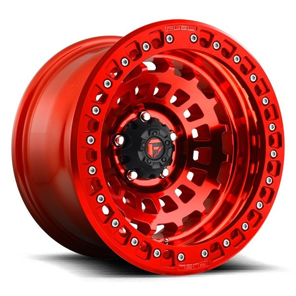 Fuel Offroad Wheels Zephyr Beadlock D100 Gloss Red 17x9 -15mm Offset 5x127 (5x5) | Fits Jeep Wrangler 07-Present and Jeep Gladiator Fuel Offroad Wheels Zephyr Beadlock D100 Gloss Red 17x9 -15mm Offset 5x127 (5x5) | Fits Jeep Wrangler 07-Present and Jeep Gladiator