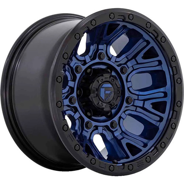 Fuel Offroad Wheels Traction D827 Dark Blue With Black Ring 20x10 -18mm Offset 5x127 (5x5) | Fits Jeep Wrangler 07-Present and Jeep Gladiator