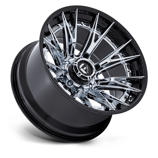 Fuel Offroad Wheels Catalyst FC402 Chrome With Gloss Black Lip 22x12 -44mm Offset 8x165.1 (8x6.5)