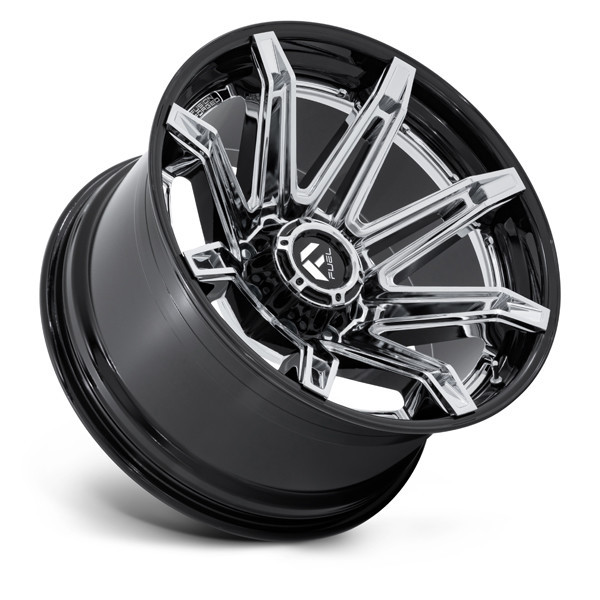 Fuel Offroad Wheels Brawl FC401 Chrome With Gloss Black Lip 22x12 -44mm Offset 8x165.1 (8x6.5)