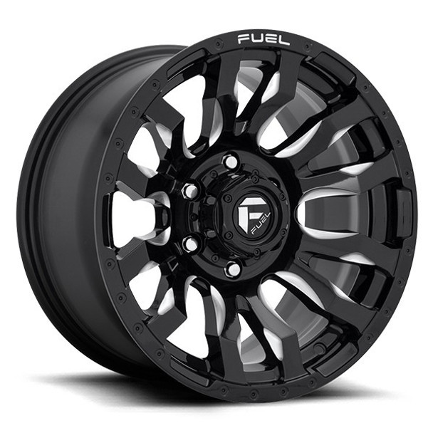 Fuel Offroad Wheels Blitz D673 Gloss Black w/ Milled Accents 22x12 -44mm Offset 6x135 Fuel Offroad Wheels Blitz D673 Gloss Black w/ Milled Accents 22x12 -44mm Offset 6x135
