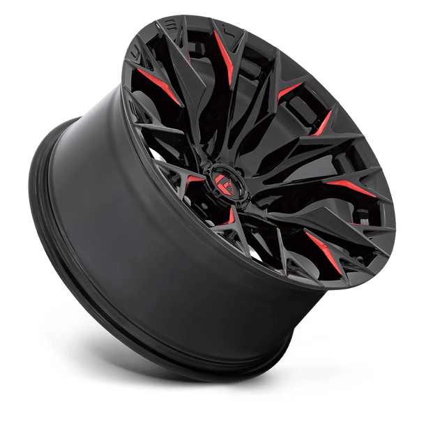 Fuel Offroad Wheels Flame 13 D823 Gloss Black Milled Red Tint 20x9 1mm Offset 5x139.7 (5x5.5)