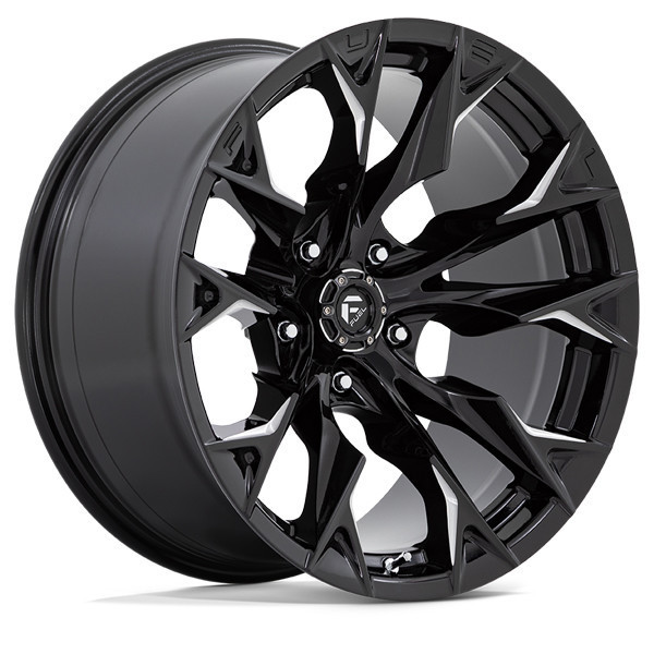 Fuel Offroad Wheels Flame 5 D803 Gloss Black Milled 20x10 -18mm Offset 5x139.7 (5x5.5)