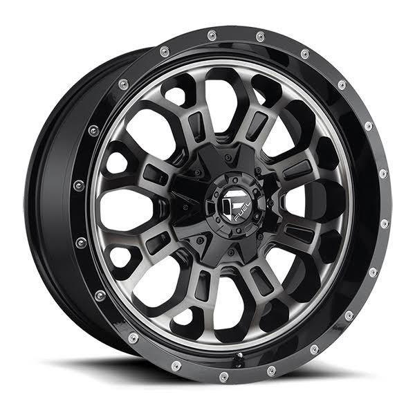 Fuel Offroad Wheels Crush D561 Gloss Black Double Dark Tint 20x10 -18mm Offset 8x165.1 (8x6.5)