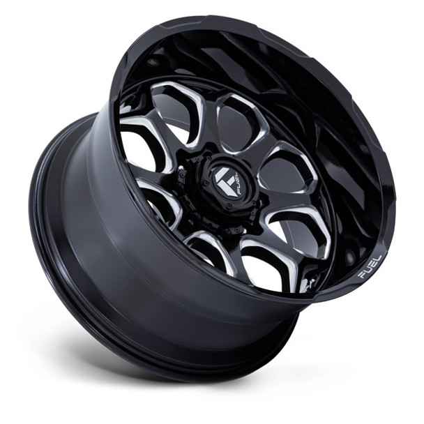 Fuel Offroad Wheels Scepter FC862 Gloss Black Milled 20x10 -18mm Offset 8x165.1 (8x6.5)