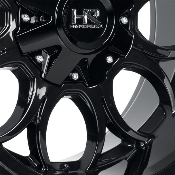 Hardrock Offroad Wheels Horseshoe H713 Gloss Black 20x12 -51mm Offset 5x127 (5x5),5x139.7 (5x5.5) | Fits Jeep Wrangler 07-Present and Jeep Gladiator Hardrock Offroad Wheels Horseshoe H713 Gloss Black 20x12 -51mm Offset 5x127 (5x5),5x139.7 (5x5.5) | Fits Jeep Wrangler 07-Present and Jeep Gladiator