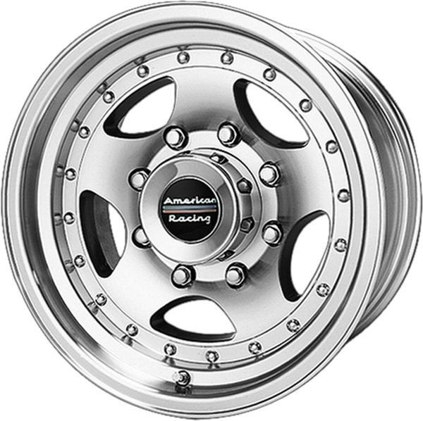 American Racing Wheels AR23 Machined 15x7 -6mm Offset 5x127 (5x5) | Fits Jeep Wrangler 07-Present and Jeep Gladiator