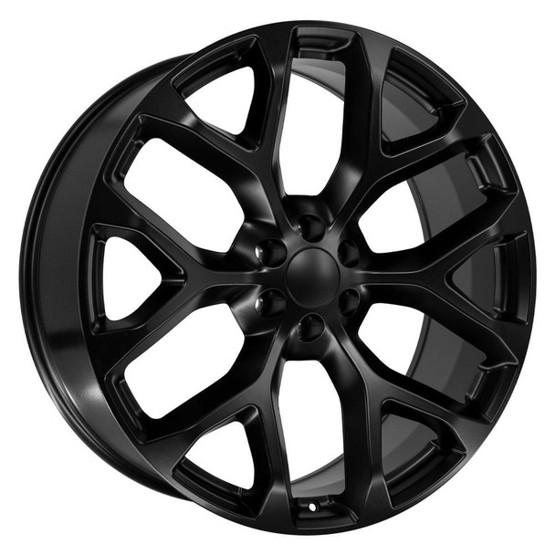 OE Wheels CV98B Chevy Silverado Satin Black 26x10 24mm Offset 6x139.7 (6x5.5)