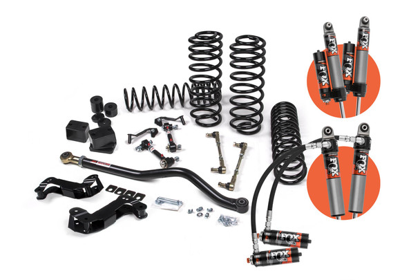 2018-2025 Jeep Wrangler JL J-Kontrol 2.5 Inch Lift Kit 4 Door w/Fox 2.5 Performance Elite Series Shocks HD Rate Coils JSPEC
