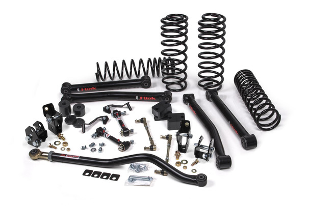 2018-2025 Jeep Wrangler JL J-Konnect 2.5 Inch Lift Kit 4 Door w/Shock Extension Brackets Standard Rate Coils JSPEC