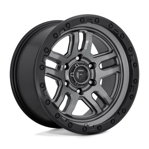 Fuel Offroad Wheels Ammo D701 Matte Gun Metal with Black Bead Ring 18x9 1mm Offset 6x139.7 (6x5.5)