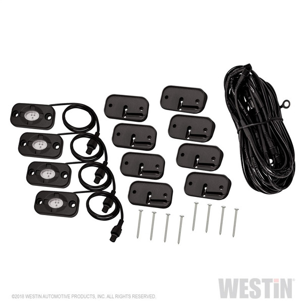 Westin LED Rock Light Kit - 07-18 Jeep Wrangler JK / 18-19 Jeep Wrangler JL - Black