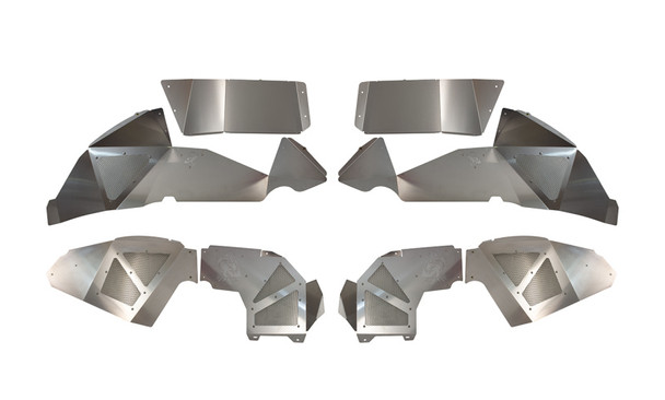 Fishbone Offroad 2018+ Jeep Wrangler JL Front/Rear Set of 4 Aluminum Raw Inner Fenders