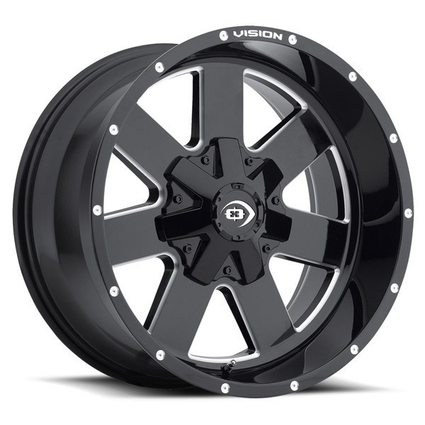 Vision 411 - 20x9 - 8x170 BP - -12mm Offset - Black Wheel