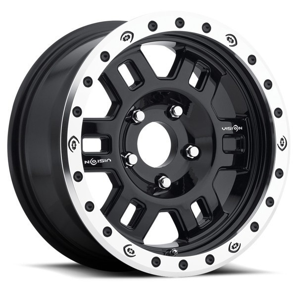 Vision 398 - 17x8.5 - 6x139.7 BP - -15mm Offset - Black Wheel