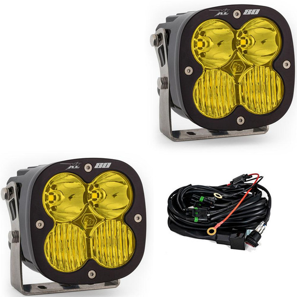 LED Light Pods Baja Amber Lens Driving Combo Pattern Pair XL80 Series