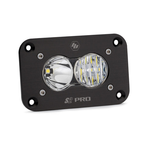 LED Work Light Flush Mount Clear Lens Driving Combo Pattern S2 Pro