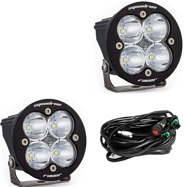 LED Light Pods Clear Lens Spot Pair Squadron R Racer Edition