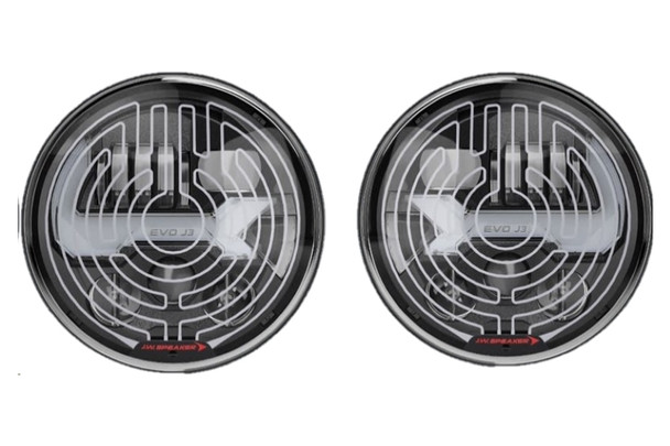 JW Speaker 8700 Evolution J3 Series Heated Headlight Kit, Black |0557213-Fits Jeep Wrangler JK