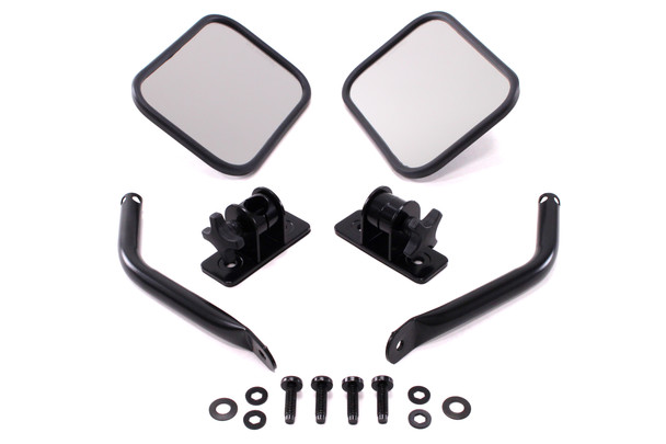 Rugged Ridge Quick Release Mirrors Black |11025.12-Fits Jeep Wrangler JK / Jeep Wrangler TJ