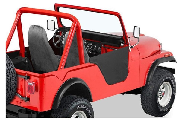 Bestop Lower Fabric Half-Door Set - Black Crush |53027-01-Fits CJ5