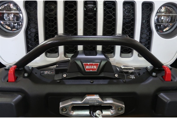Rock Hard 4x4 Winch Guard with Light Mounts for Steel Front Bumpers |RH-90204-Fits Jeep Gladiator JT / Jeep Wrangler JL