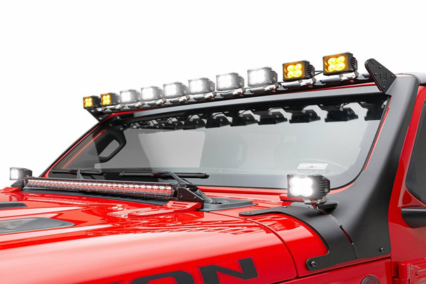 ZROADZ Multi-LED Roof Cross Bar and 2-Pod A-Pillar Complete Light Pod Kit |Z934931-KIT2AW-Fits Jeep Wrangler JL / Jeep Gladiator JT