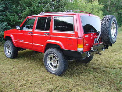 Rock Hard 4x4 Patriot Series Rear Bumper w/Tire Carrier |RH-1013-Fits Jeep Cherokee XJ