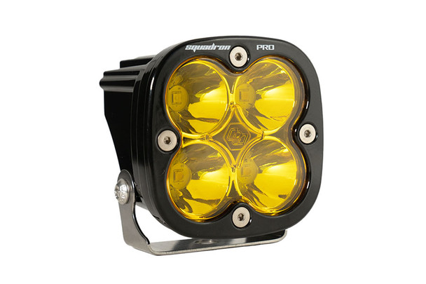 Baja Designs Squadron Pro Black LED Auxiliary Light Pod, Spot - Amber |490011
