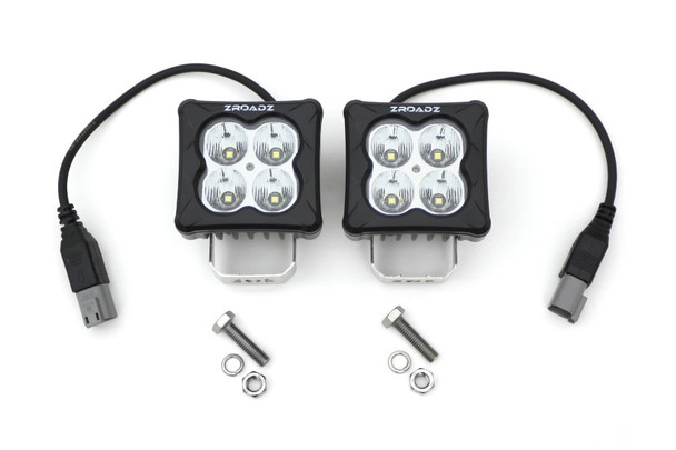 ZROADZ 3-inch LED Light Pod Set, G2 Series, Bright White, Flood Beam, 2 Piece |Z30BC20W-D3S-2