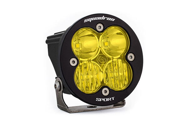 Baja Designs Squadron-R Sport Black LED Auxiliary Light Pod, Driving/Combo - Amber |580013