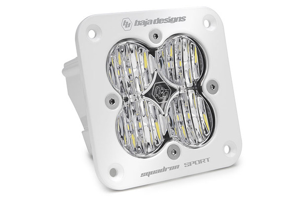 Baja Designs Squadron Sport White Flush Mount LED Auxiliary Light Pod, Wide Cornering - Clear |551005WT