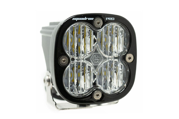 Baja Designs Squadron Pro Black LED Auxiliary Light Pod, Wide Cornering - Clear |490005