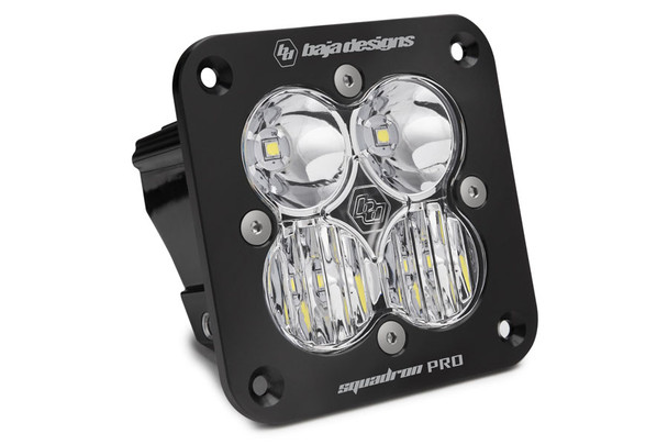 Baja Designs Squadron Pro Black Flush Mount LED Auxiliary Light Pod, Driving/Combo - Clear |491003
